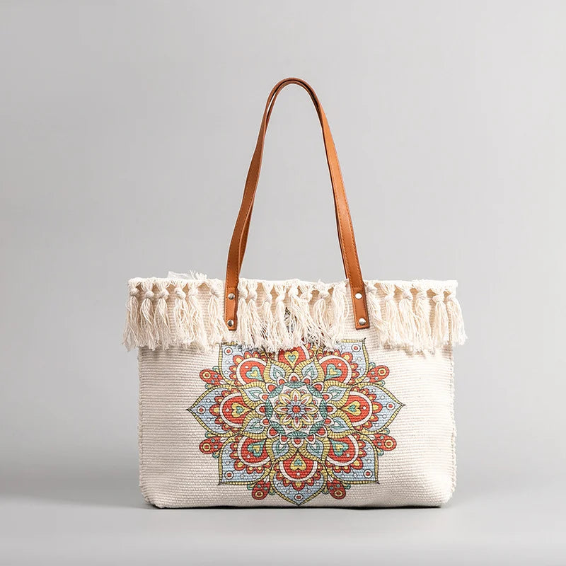 Ethnic Canvas Tote Bag