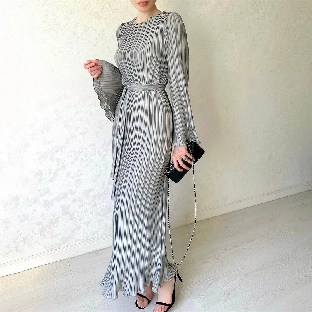 Elegant Long Sleeve Swing Dress