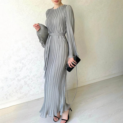 Elegant Long Sleeve Swing Dress