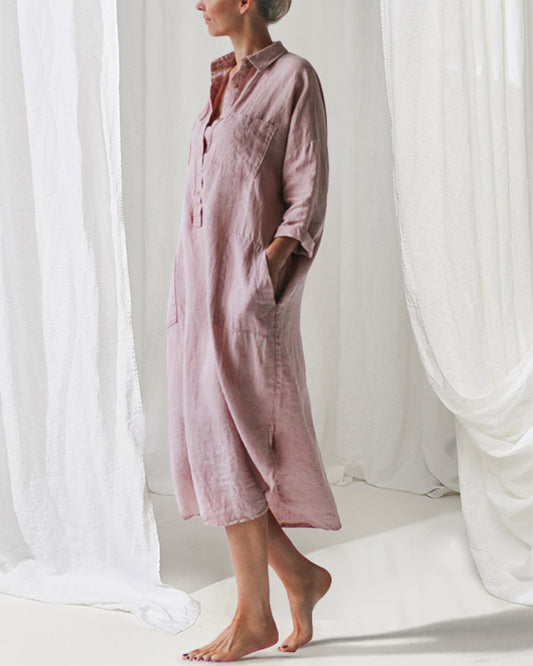 Dusty Pink Shirt Dress