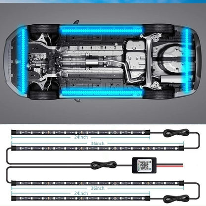 Bandes lumineuses à LED de dessous de carrosserie de voiture