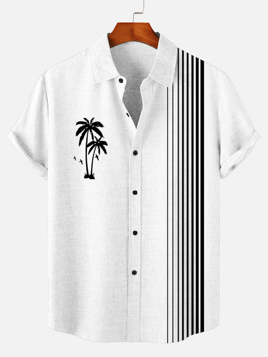 Men's White Hawaiian Short Sleeve