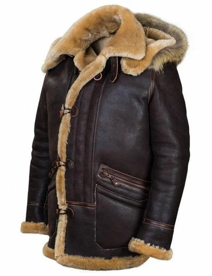 Herren Winter pelz Leder Mäntel