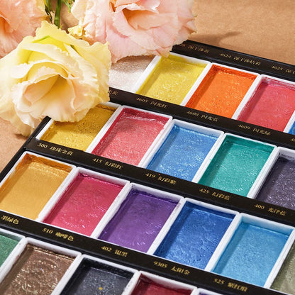 Glittery Watercolor Paint Set