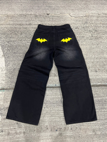 Batman Spiderman Baggy Spijkerbroek - Unieke Borduursels en Stijlvolle Pasvorm