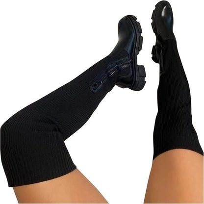 Dames Ultra Stretch Overknee Laarzen – Perfecte Pasvorm en Warmte