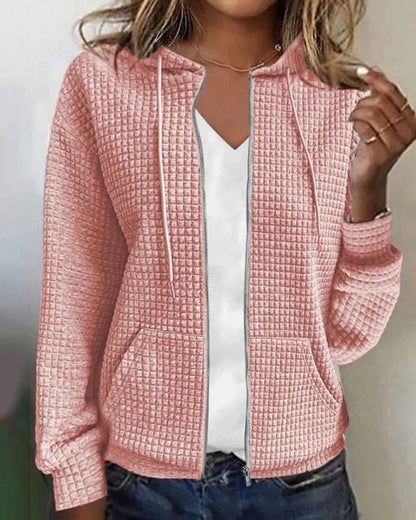 Kapuzenjacke mit Bubble-Textur