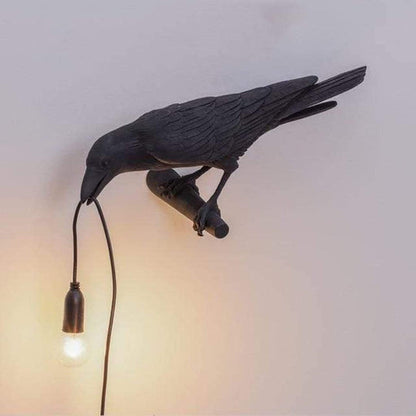 Lampe LED de table Crow en résine