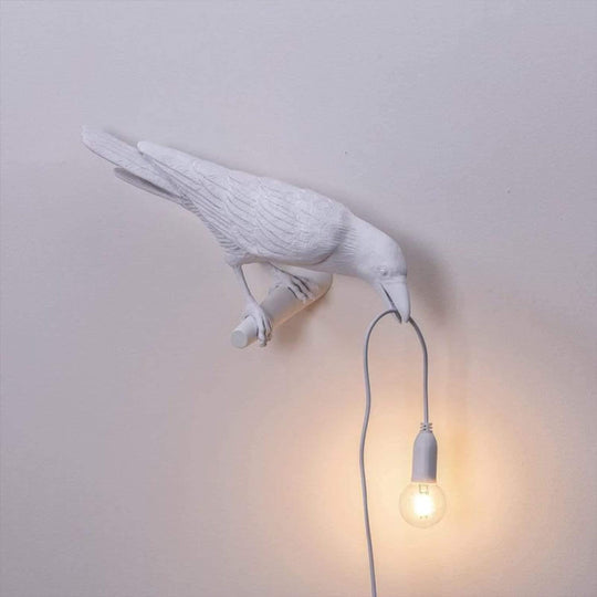 Lampe LED de table Crow en résine