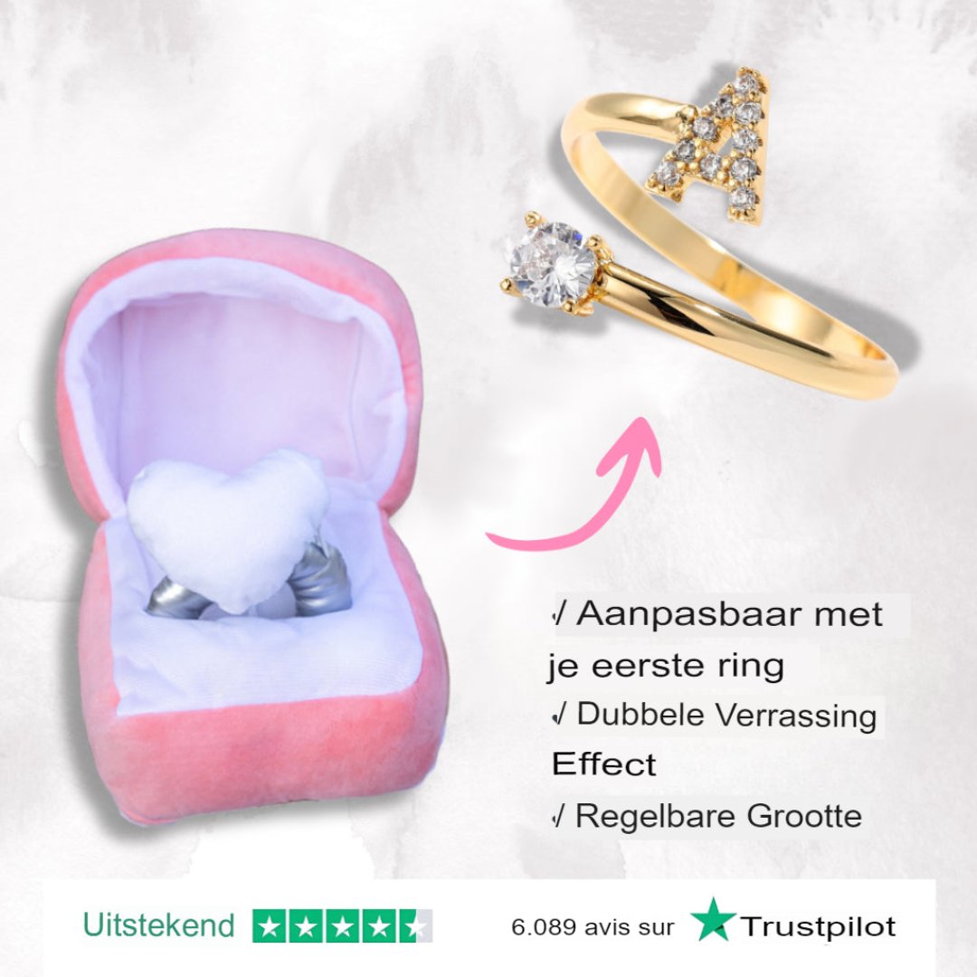 Speciale Ring Met Doos - Elegante en Persoonlijke Raak  aan