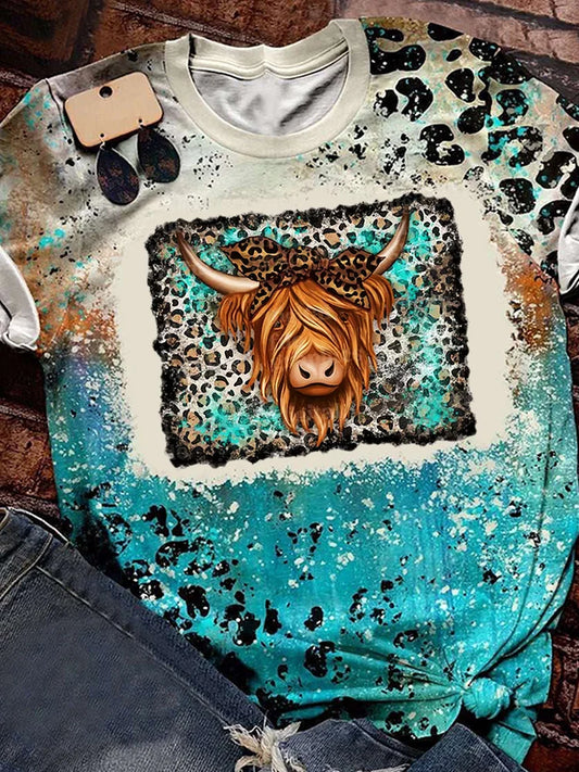 Highland Cow Leopard Shirt