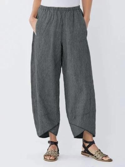 Casual Cotton Linen Wide Leg Pants