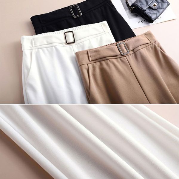 Fashion Woolen Wide Leg Pants