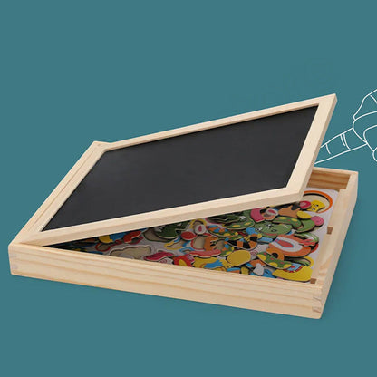 Multifunction Wooden Puzzle Board