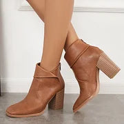 Chunky Ankle Boots Heels