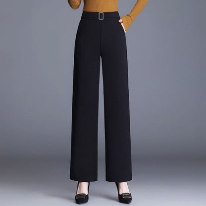 Fashion Woolen Wide Leg Pants