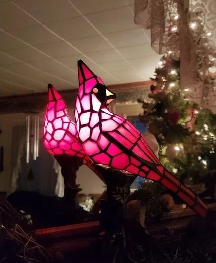 Table Lamp Cardinal Red Bird