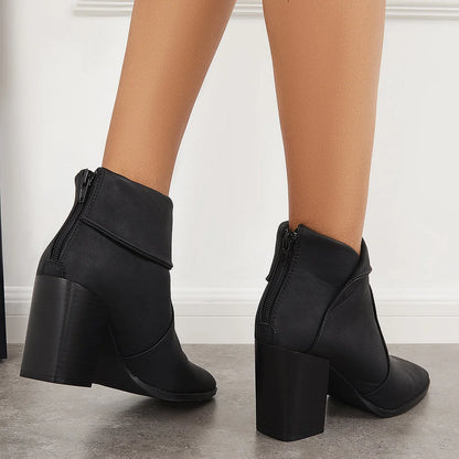 Chunky Ankle Boots Heels