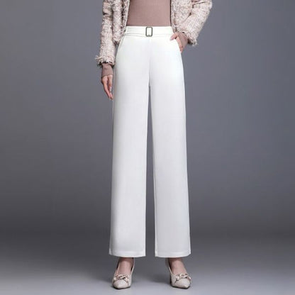 Fashion Woolen Wide Leg Pants