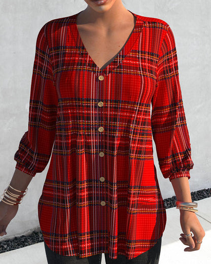 Women's Checkered Blouse