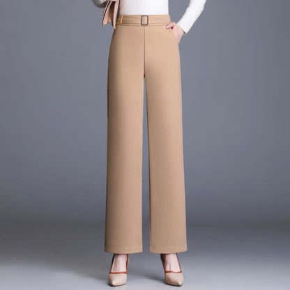 Fashion Woolen Wide Leg Pants