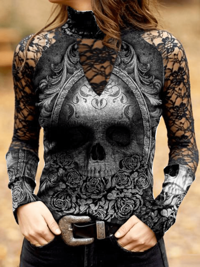 Punk Skull Lace Longsleeve