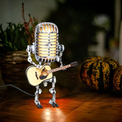 Retro Style Microphone Guitar Lamp