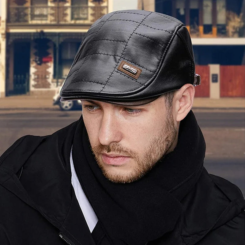 Leather beret deals