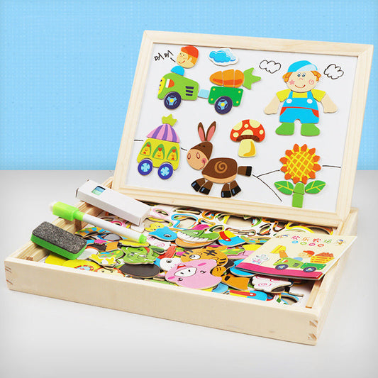 Multifunction Wooden Puzzle Board
