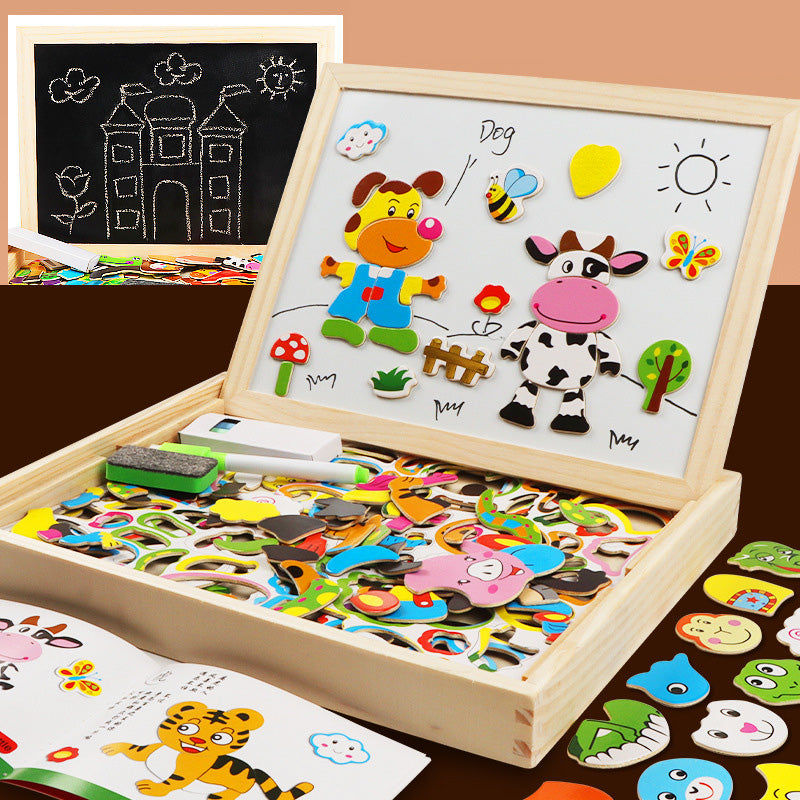 Multifunction Wooden Puzzle Board