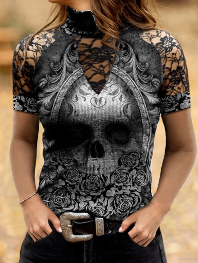 Punk Skull Lace Longsleeve