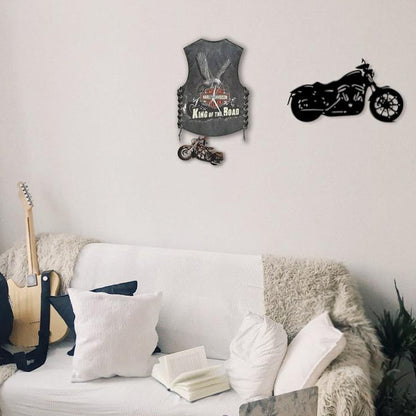 Motorcycle Denim Wall Clock