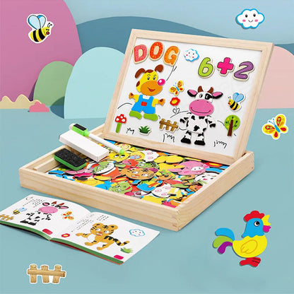 Multifunction Wooden Puzzle Board