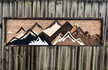 Wood Mountain Wall Art