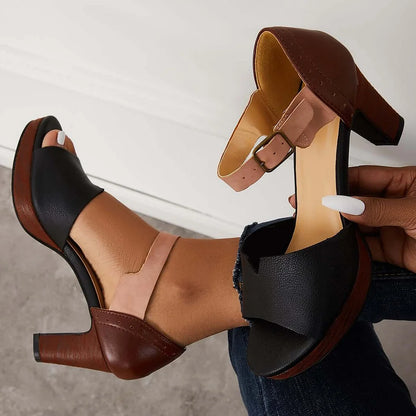 Open Toe Ankle Strap Heels