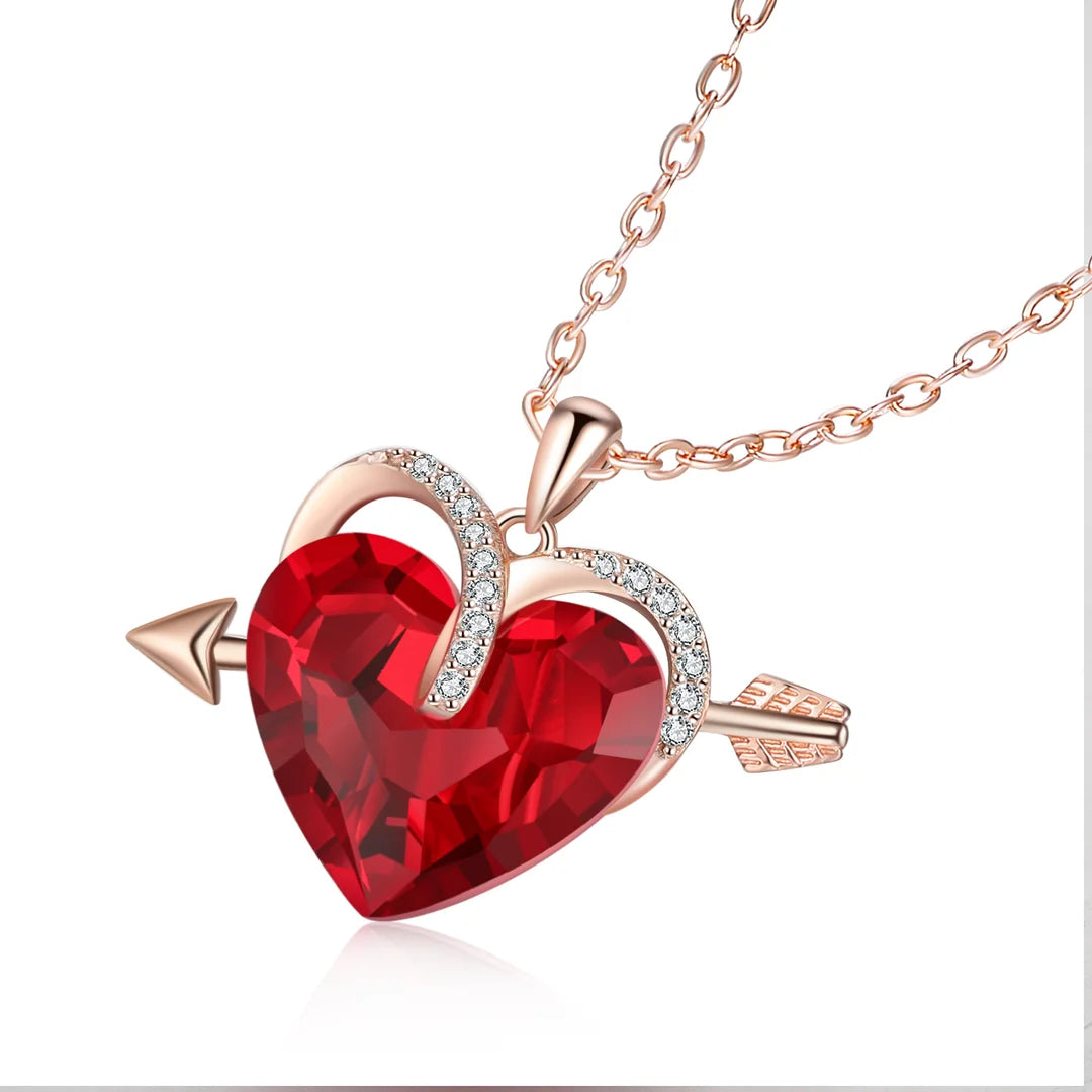 Rosy Heart Necklace