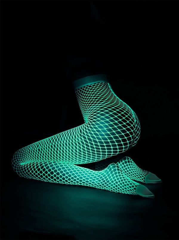 Glow In The Dark Fishnet Stockings