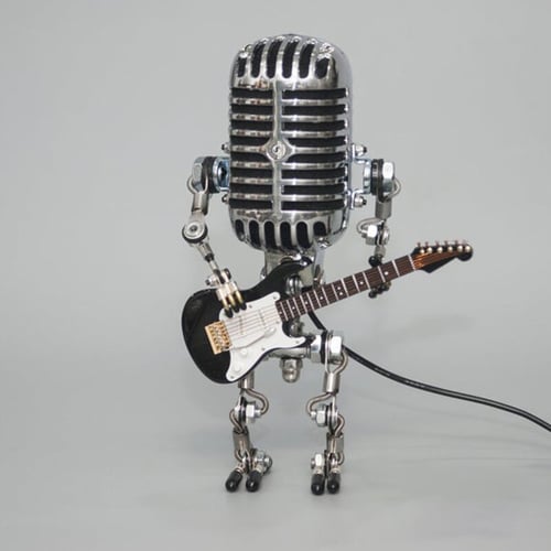 Retro Style Microphone Guitar Lamp