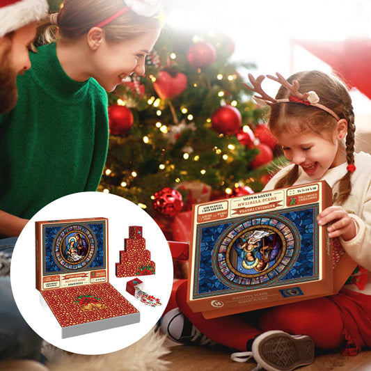 Weihnachtskrippe Adventskalender Puzzle