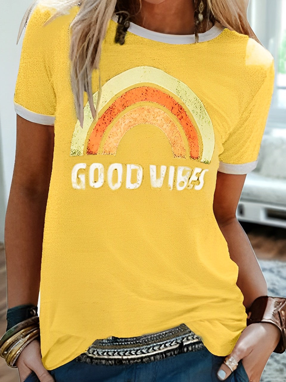 Good Vibes Print T-shirt