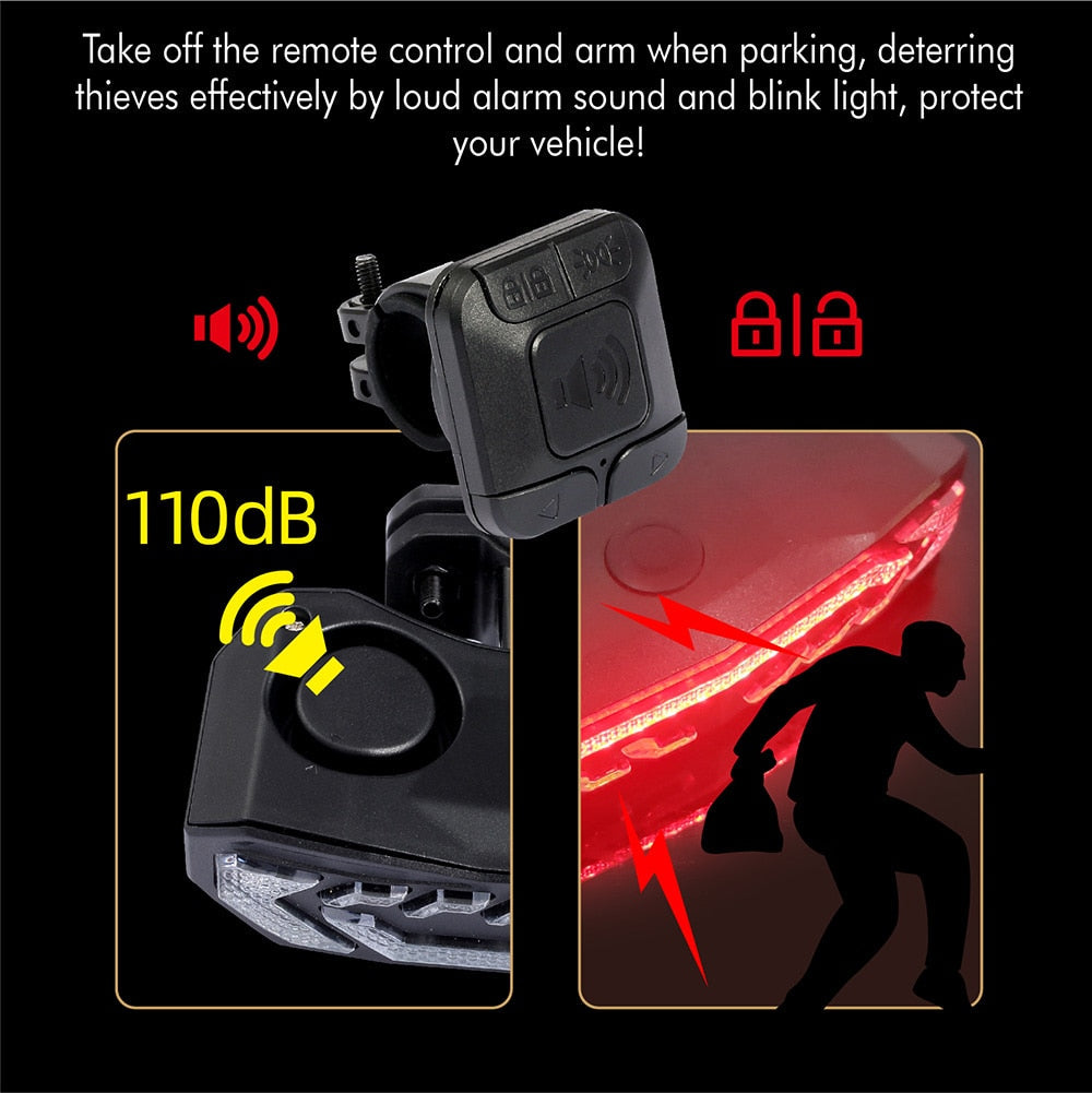 Alarm Bicycle Taillight Wireless