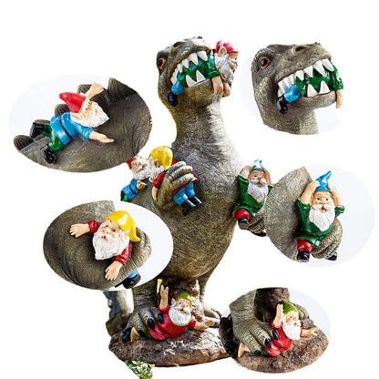 Garden Gnome Dinosaur Statues