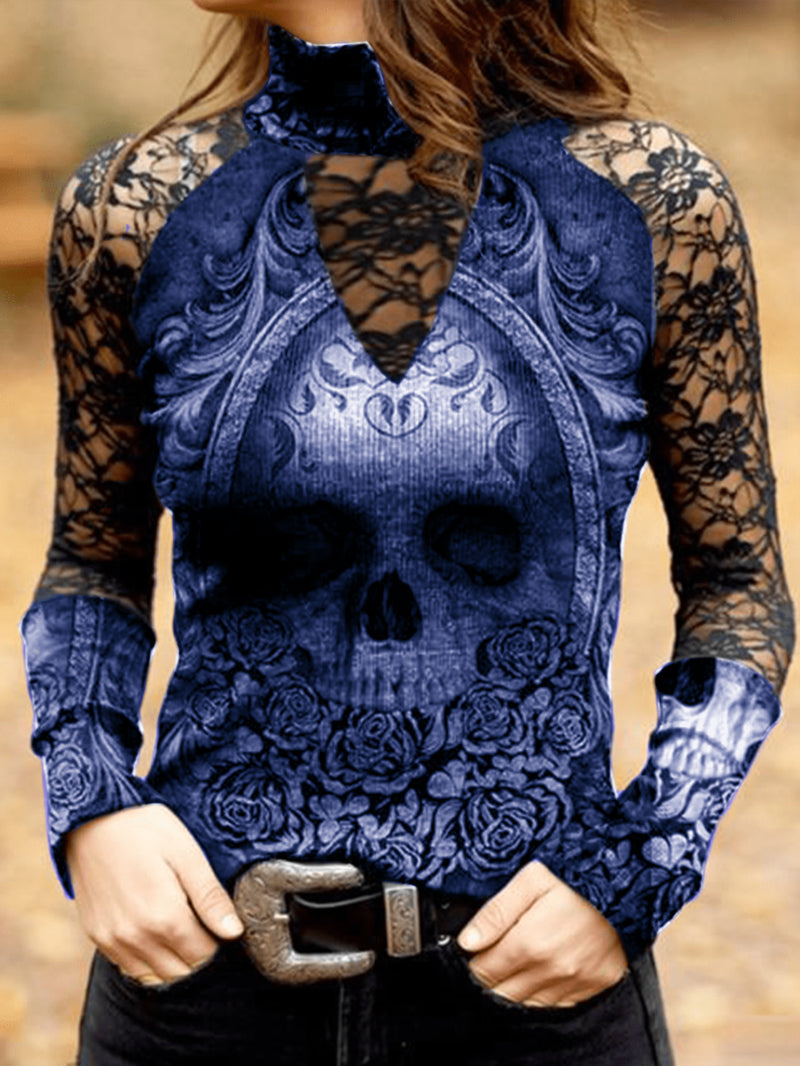 Punk Skull Lace Longsleeve