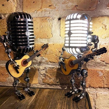 Retro Style Microphone Guitar Lamp