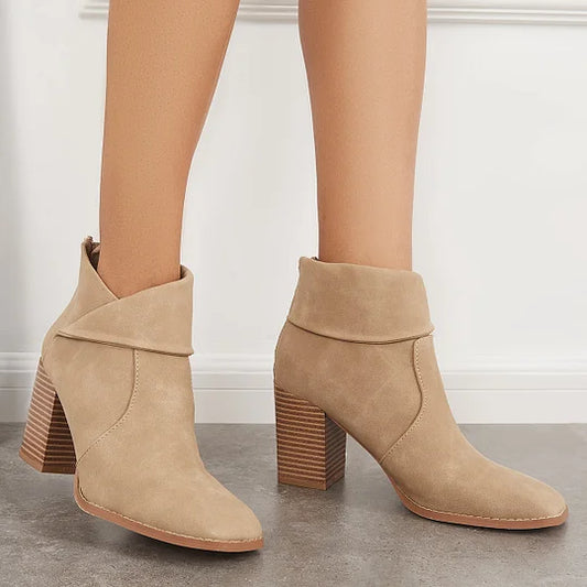 Chunky Ankle Boots Heels