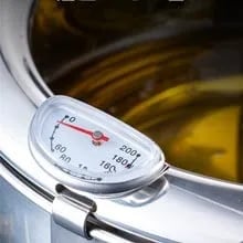 Deep Fryer with Thermometer and Lid