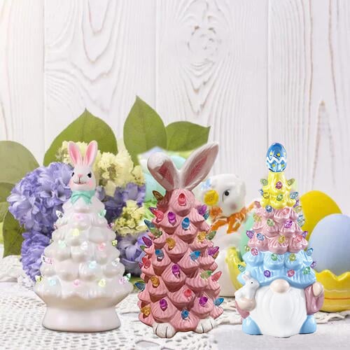 Ceramic Easter Bunny Tree