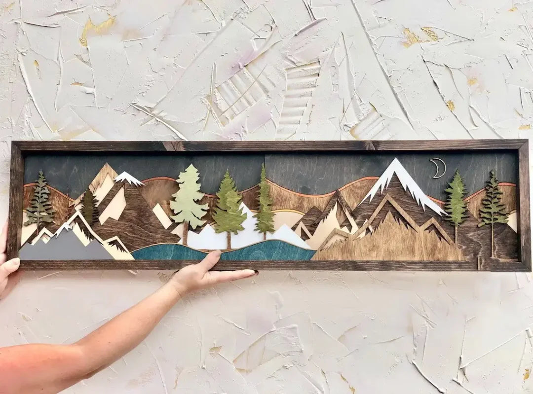 Wood Mountain Wall Art
