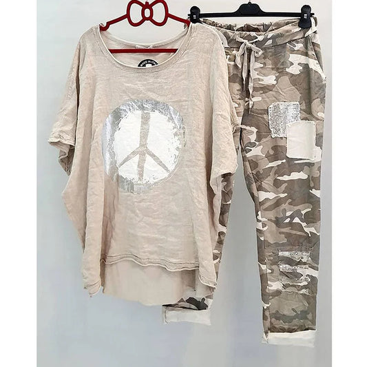 Women Terno Camouflage Outfit