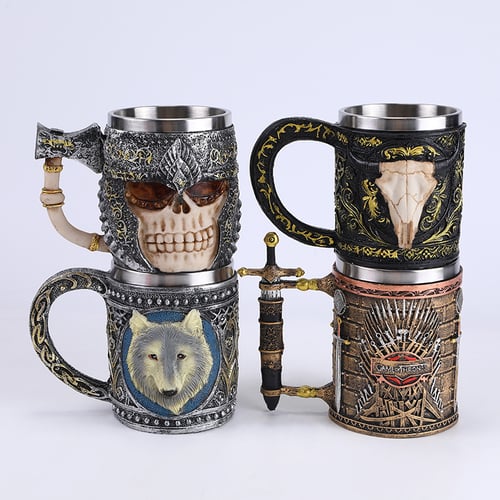 Skull Vikings Handmade Mug